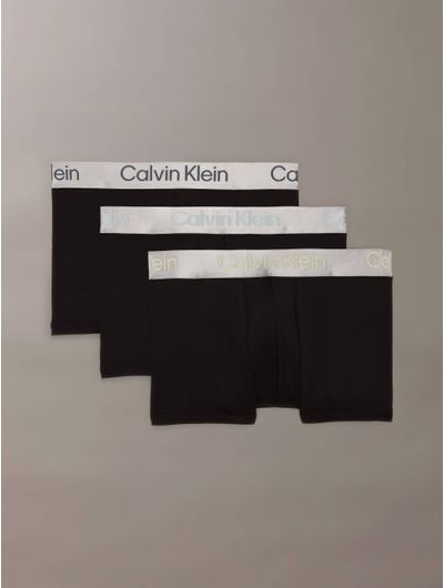 Trunks-Calvin-Klein-Brushed-Microfiber-Stretch-Paquete-de-3-Hombre-Negro