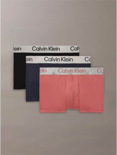 Trunks-Calvin-Klein-Briushed-Microfiber-Stretch-Paquete-de-3-Hombre-Multicolor
