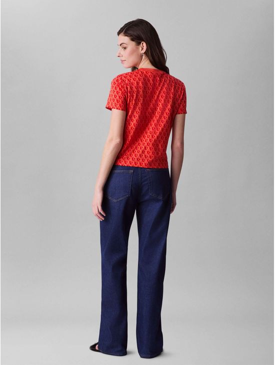 Playera-Calvin-Klein-Monograma-Mosaico-Mujer-Rojo