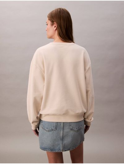 Sudadera-Calvin-Klein-Monologo-Mujer-Beige