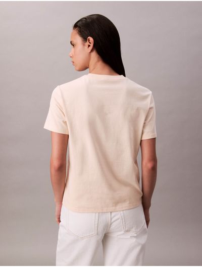 Playera-Calvin-Klein-Monologo-Mujer-Beige
