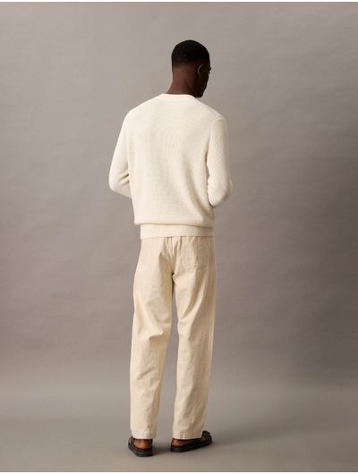 Pantalon-Calvin-Klein-de-Lino-y-Algodon-Hombre-Beige