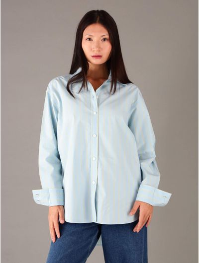 Camisa-Calvin-Klein-Jeans-con-Rayas-Mujer-Azul