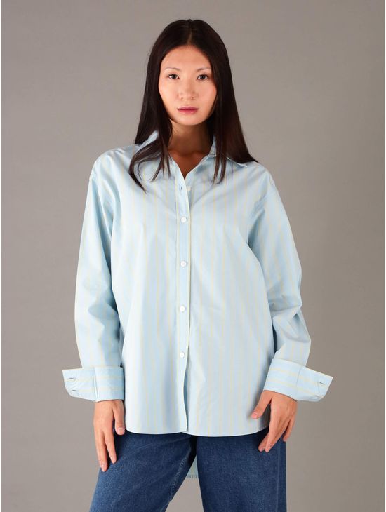 Camisa-Calvin-Klein-Jeans-con-Rayas-Mujer-Azul
