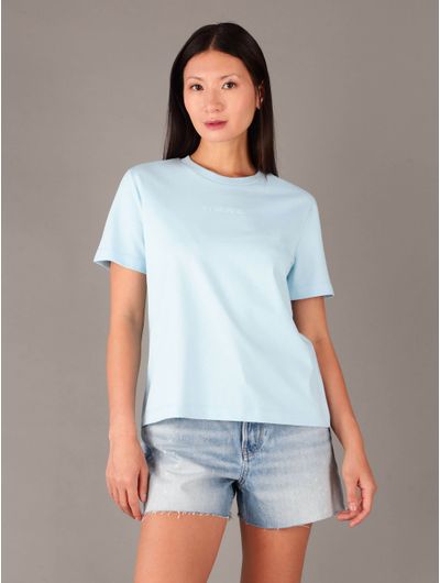 Playera-Calvin-Klein-con-Logotipo-Bordado-Mujer-Azul