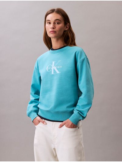 Sudadera-Calvin-Klein-Jeans-con-Monologo-Mujer-Verde