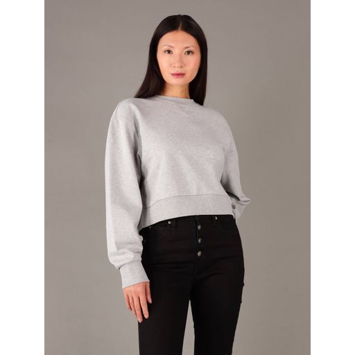 Sudadera Calvin Klein Jeans con Monologo Parche Mujer Gris