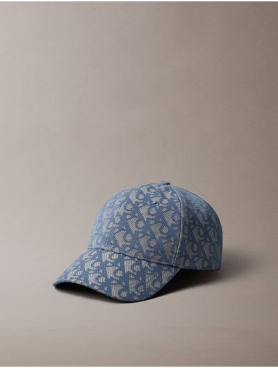 Gorra-Calvin-Klein-Monograma-Jacquard-Azul