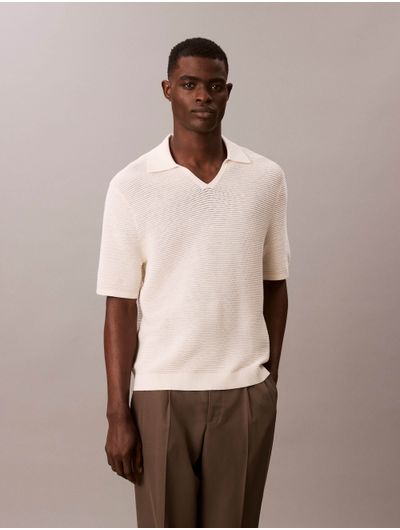 Polo-Calvin-Klein-con-Logo-Hombre-Beige