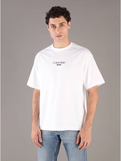 Playera-Calvin-Klein-Jeans-Logotipo-Engomado-Hombre-Blanco