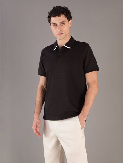 Polo-Calvin-Klein-Pique-Hombre-Negro