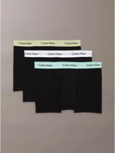 Trunks-Calvin-Klein-Icon-Cotton-Stretch-Pack-de-3-Hombre-Negro