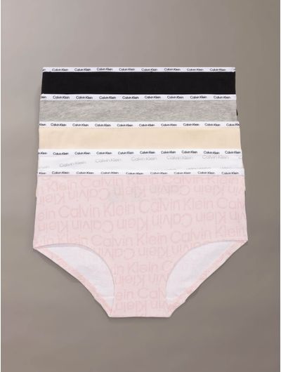 Hipsters-Calvin-Klein-Logotipo-Pack-de-5-Niña-Multicolor