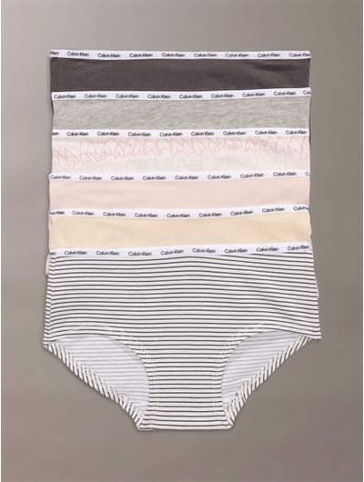 Hipsters-Calvin-Klein-Logo-Pretina-Pack-de-6-Niña-Multicolor