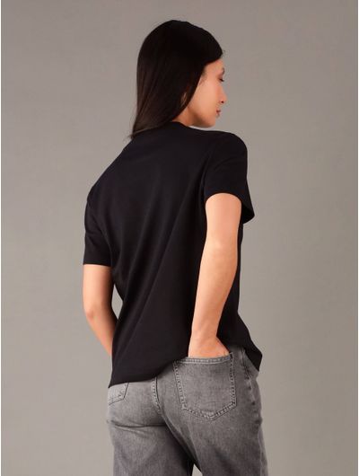 Playera-Calvin-Klein-Jeans-con-Logo-Estampado-Mujer-Negro