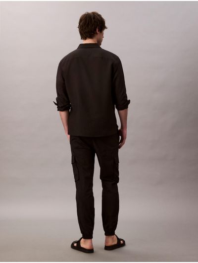 Pantalon-Calvin-Klein-Cargo-Skinny-Fit-Hombre-Negro