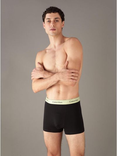 Trunks-Calvin-Klein-Icon-Cotton-Stretch-Pack-de-3-Hombre-Negro