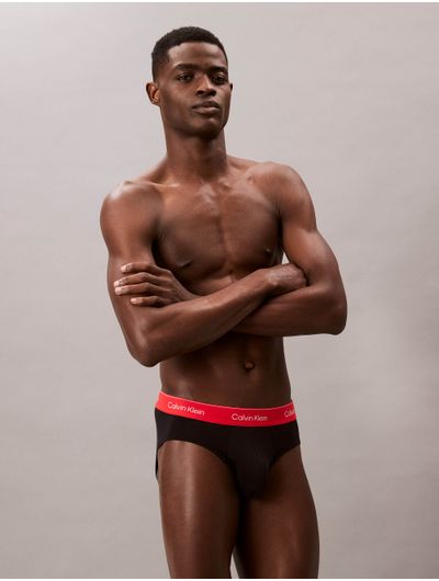 Briefs-Calvin-Klein-Icon-Cotton-Stretch-Pack-de-3-Hombre-Negro