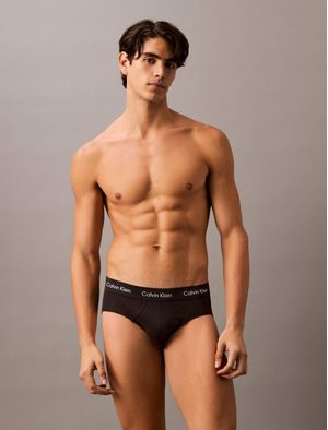 Briefs-Calvin-Klein-Cotton-Stretch-Pack-de-3-Hombre-Negro