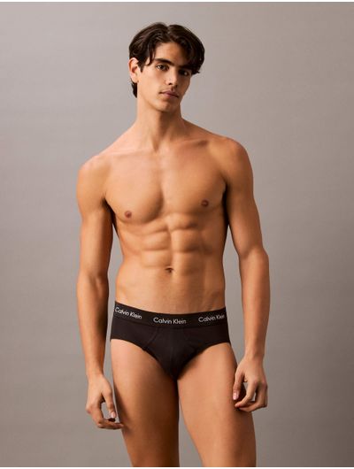 Briefs-Calvin-Klein-Cotton-Stretch-Pack-de-3-Hombre-Negro