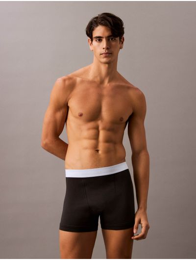 Trunks-Calvin-Klein-Cotton-Stretch-Pack-de-3-Hombre-Negro