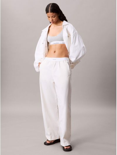 Pantalon-Calvin-Klein-Relaxed-Mujer-Blanco
