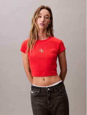 Playera-Calvin-Klein-Baby-Monologo-Mujer-Rojo
