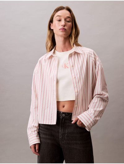 Camisa-Calvin-Klein-Boxy-Cropped-Rayas-Mujer-Multicolor