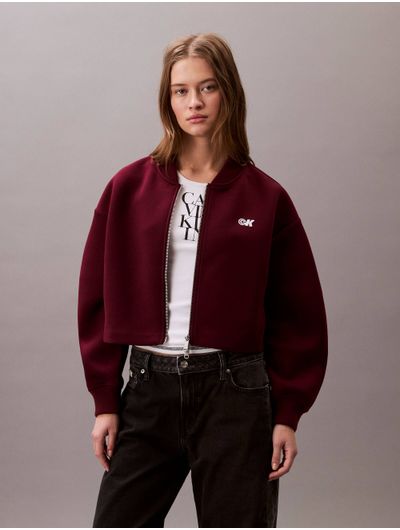 Chamarra-Calvin-Klein-Bomber-Oversized-Mujer-Rojo