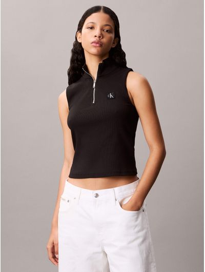 Blusa-Calvin-Klein-Cuello-Alto-Mujer-Negro