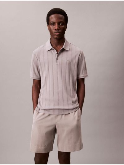 Polo-Calvin-Klein-Tejido-Acanalado-Hombre-Cafe