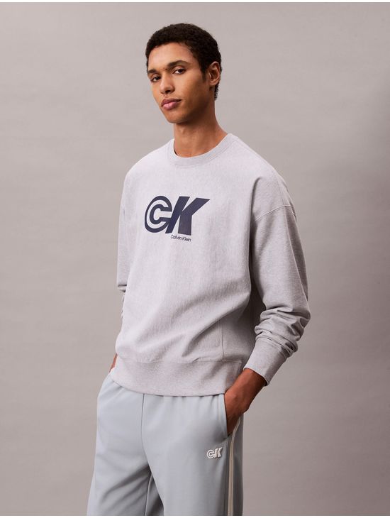 Sudadera-Calvin-Klein-Diseño-Estampado-Hombre-Gris