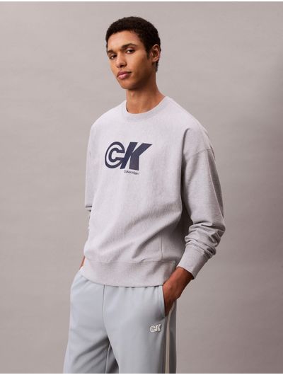 Sudadera-Calvin-Klein-Diseño-Estampado-Hombre-Gris