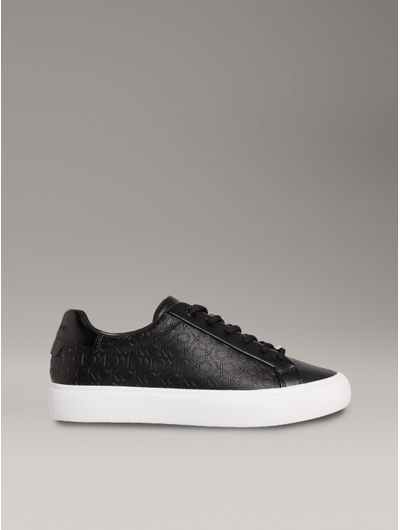 Tenis-Calvin-Klein-Monograma-Mosaico-Mujer-Negro
