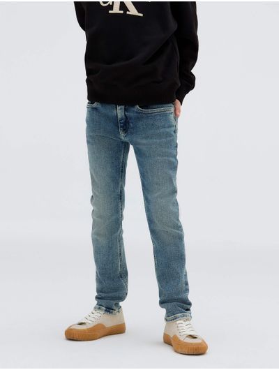 Jeans-Calvin-Klein-Mid-Slim-Fit-Niño-Azul