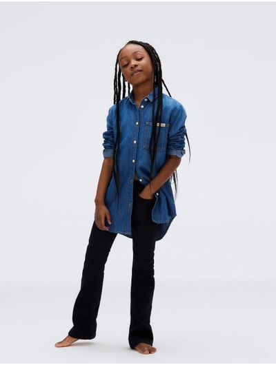 Jeans-Calvin-Klein-Flare-Niña-Negro