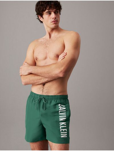 Traje-de-Baño-Calvin-Klein-Intense-Power-Logo-Hombre-Verde