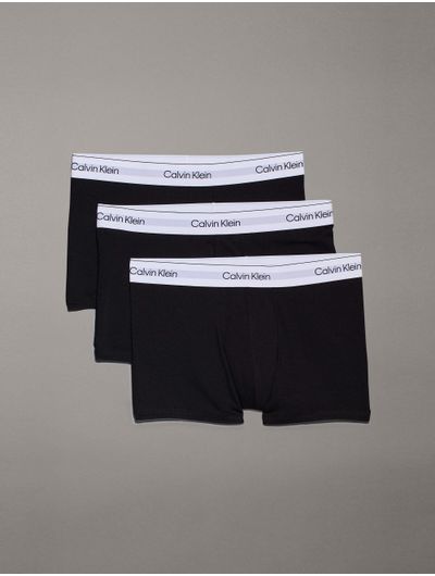 Trunks-Calvin-Klein-Icon-Cotton-Stretch-Pack-de-3-Hombre-Negro