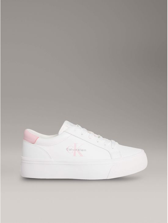 Tenis-Calvin-Klein-de-Cuero-Mujer-Blanco