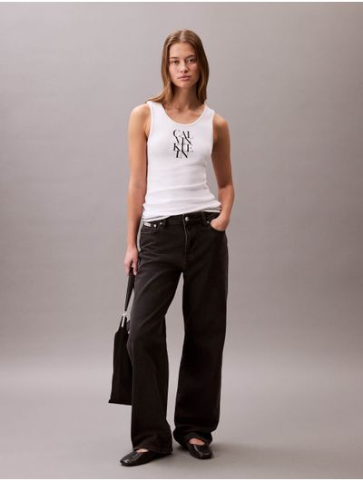 Tank-Top-Calvin-Klein-Estampado-Mujer-Blanco