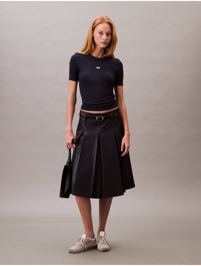 Playera-Calvin-Klein-Baby-Estampado-Mujer-Azul