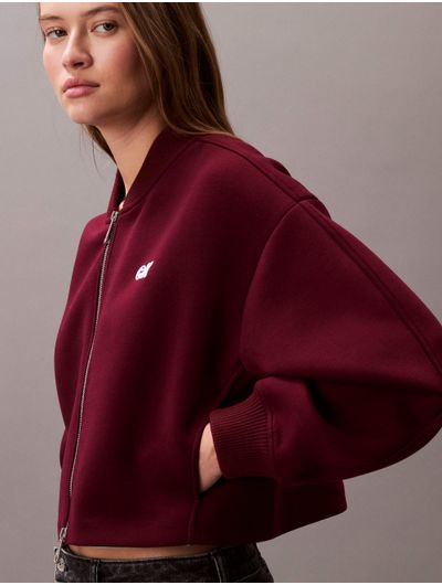 Chamarra-Calvin-Klein-Bomber-Oversized-Mujer-Rojo