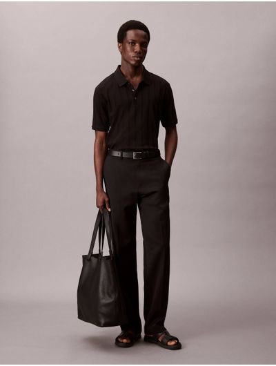 Polo-Calvin-Klein-Tejido-Acanalado-Hombre-Negro