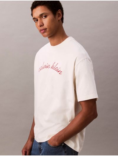 Playera-Calvin-Klein-Logo-Tejido-Hombre-Blanco