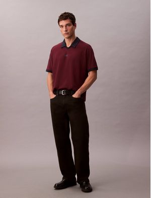 Jersey-Calvin-Klein-Manga-Corta-Hombre-Rojo
