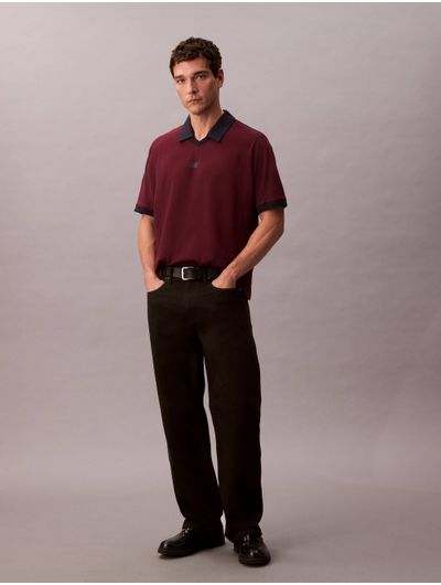 Jersey-Calvin-Klein-Manga-Corta-Hombre-Rojo