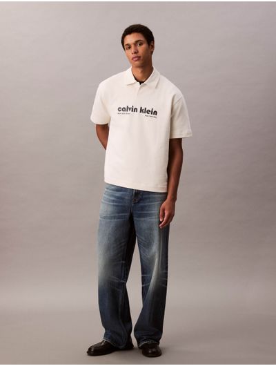 Polo-Calvin-Klein-Logo-Relaxed-Hombre-Blanco