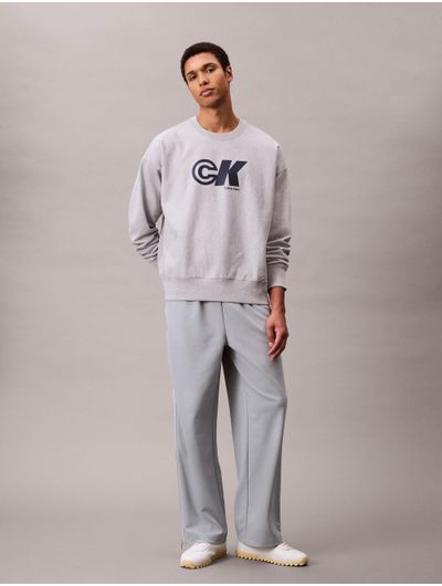 Sudadera-Calvin-Klein-Diseño-Estampado-Hombre-Gris