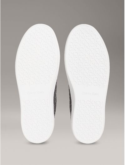 Tenis-Calvin-Klein-Monograma-Mosaico-Mujer-Negro