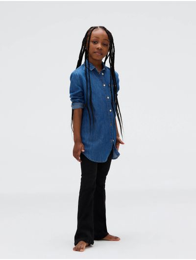 Jeans-Calvin-Klein-Flare-Niña-Negro